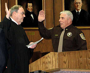 Sheriff Mike Winston at a recent swearing in ceremony.